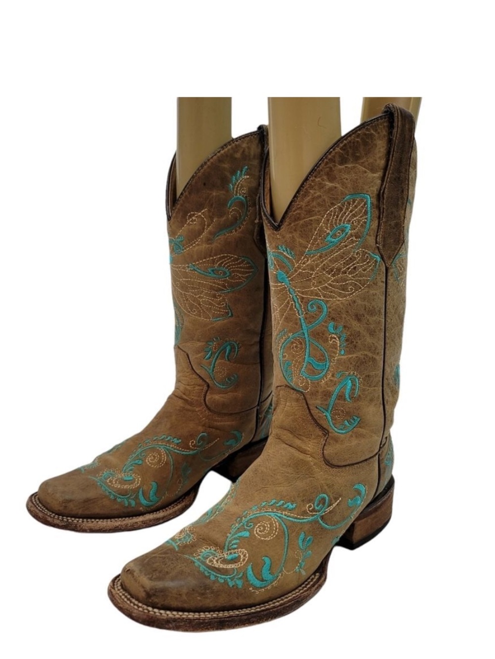 Circle G Corral Dragonfly Embroidered Square Toe Boot L5123 Size 6.5